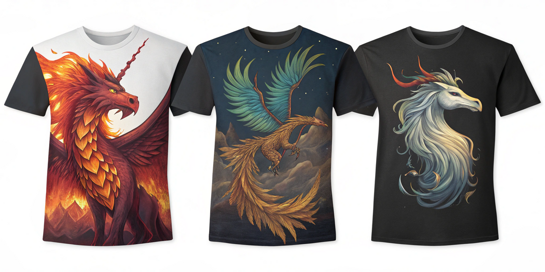 Mythical Creatures on T-Shirts: Dragons, Unicorns, and Beyond