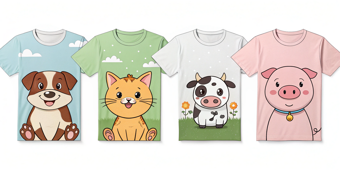 Farm and Domestic Animal T-Shirts: Dogs, Cats, Cows, and Pigs